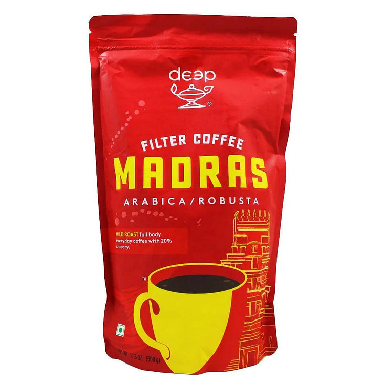 深层过滤咖啡马德拉斯阿拉比卡 1 份