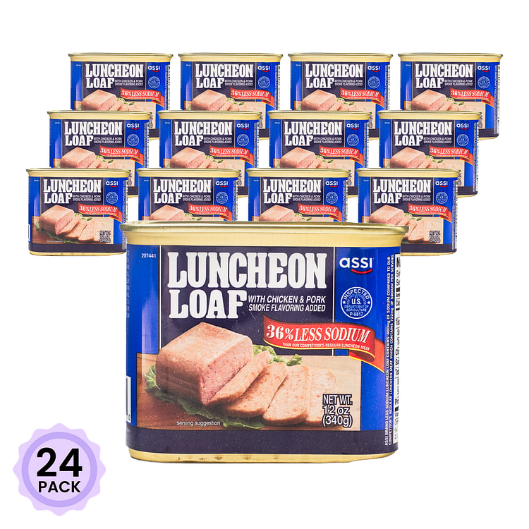 Luncheon Pork Loaf, Less Sodium 12 oz*24 pack