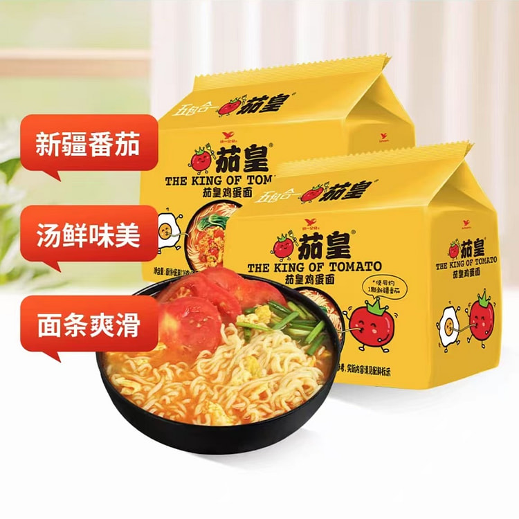 统一 茄皇鸡蛋面 5连包