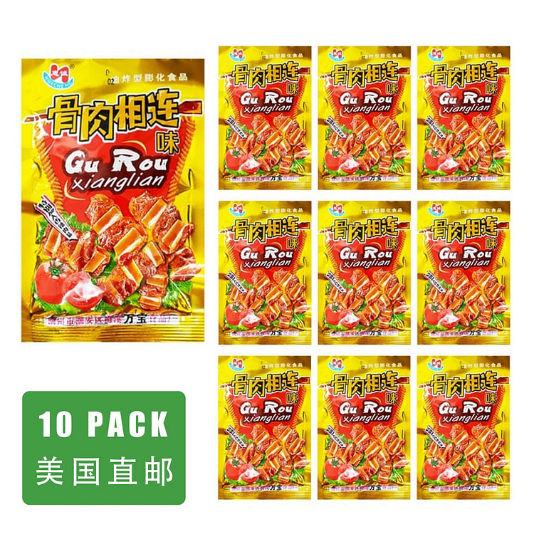 【美国直邮】锅巴膨化食品（骨肉相连味）10包