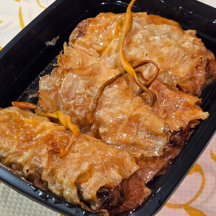 Dim sum steamed pork Bean curb roll 3pc 1 each
