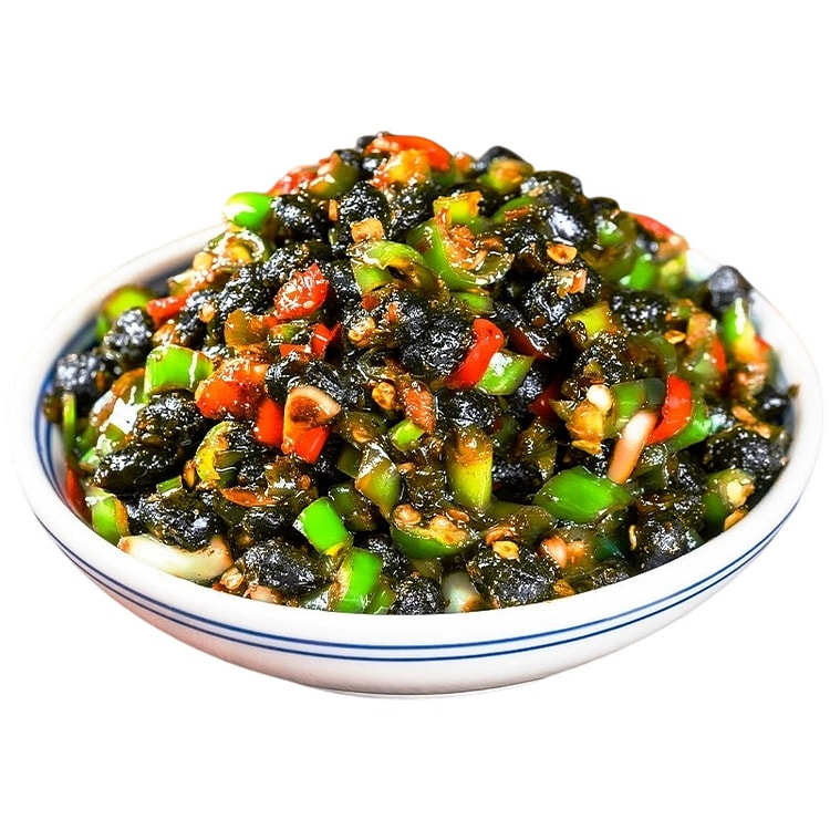 食当头香辣豆豉酱豆子青椒豆豉下饭菜剁椒豆 246 克