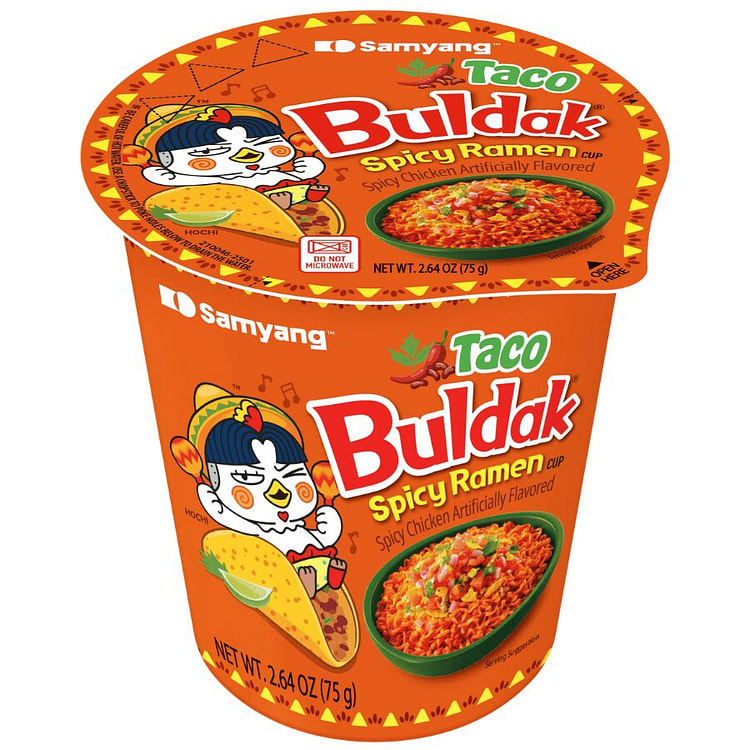 Samyang Buldak Spicy Chicken Ramen Taco Flavor Cup