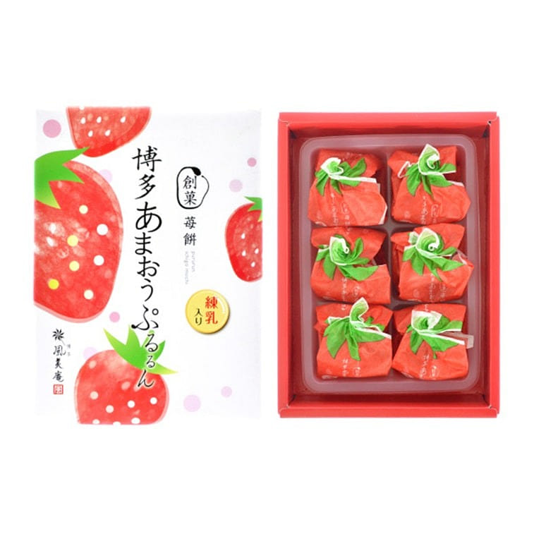 AMAOU PURURUN Strawberry DAIFUKU 6pc 6 count
