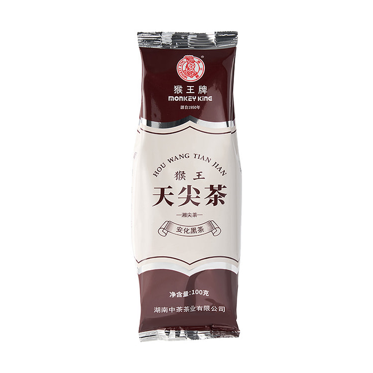 安化黑茶猴王天尖茶湖南特产黑毛茶散茶100g*1袋