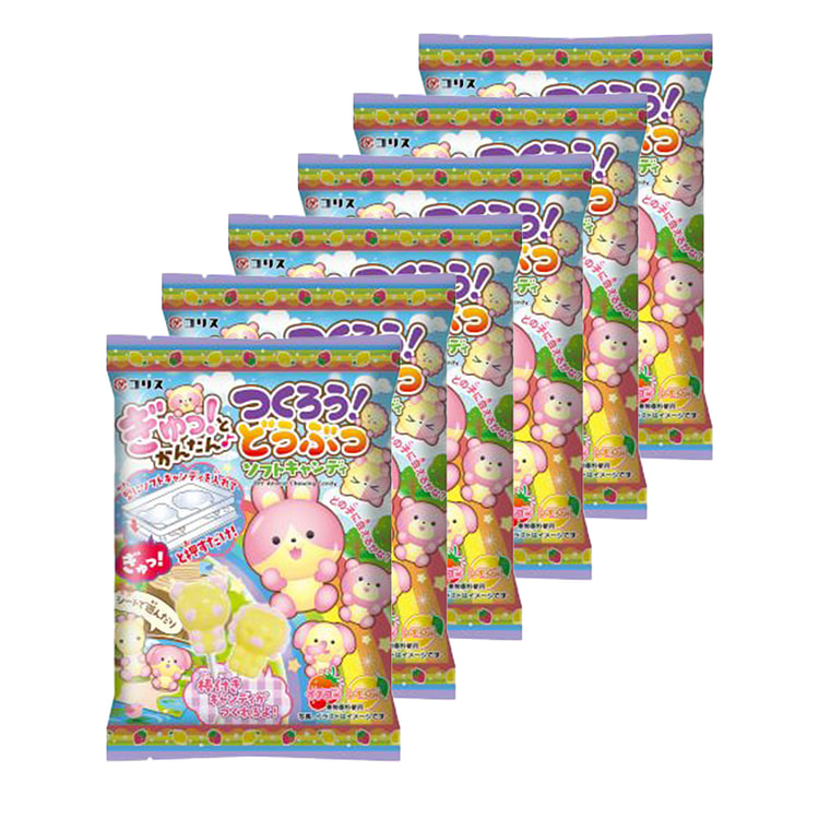 Coris 动物造型手工模压食玩软糖棒（草莓和柠檬味） 2枚入 x6 （保质期 01/31/2025 ）