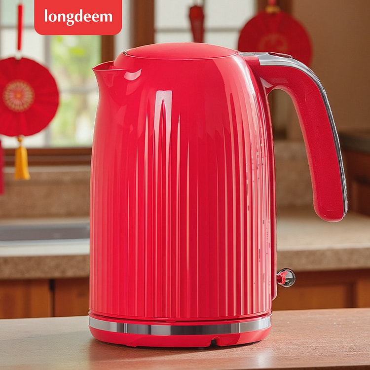 1.7L Electric Kettle, 1500W Quick Boil, Red