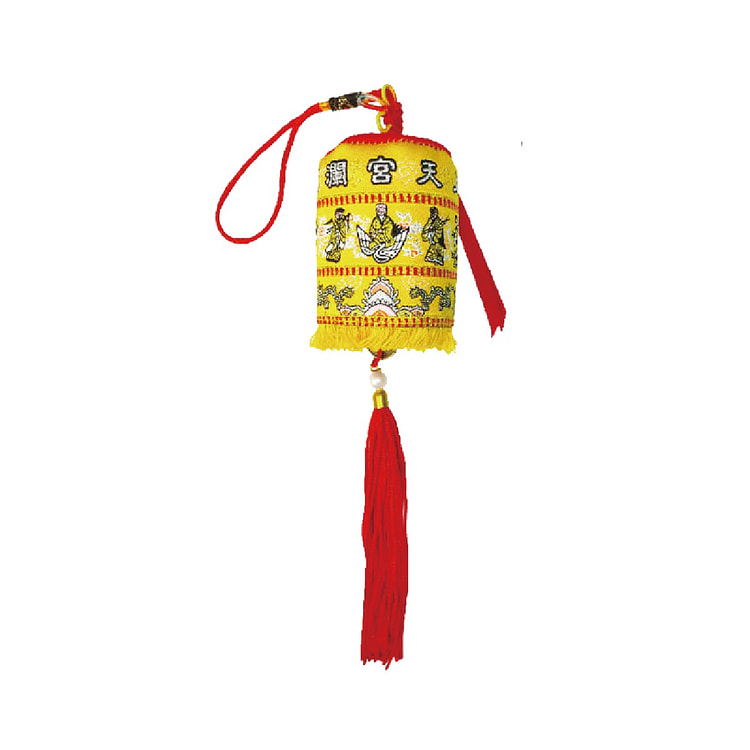 台湾【镇澜买足】 镇澜宫大甲妈护驾神器凉伞吊饰黄1