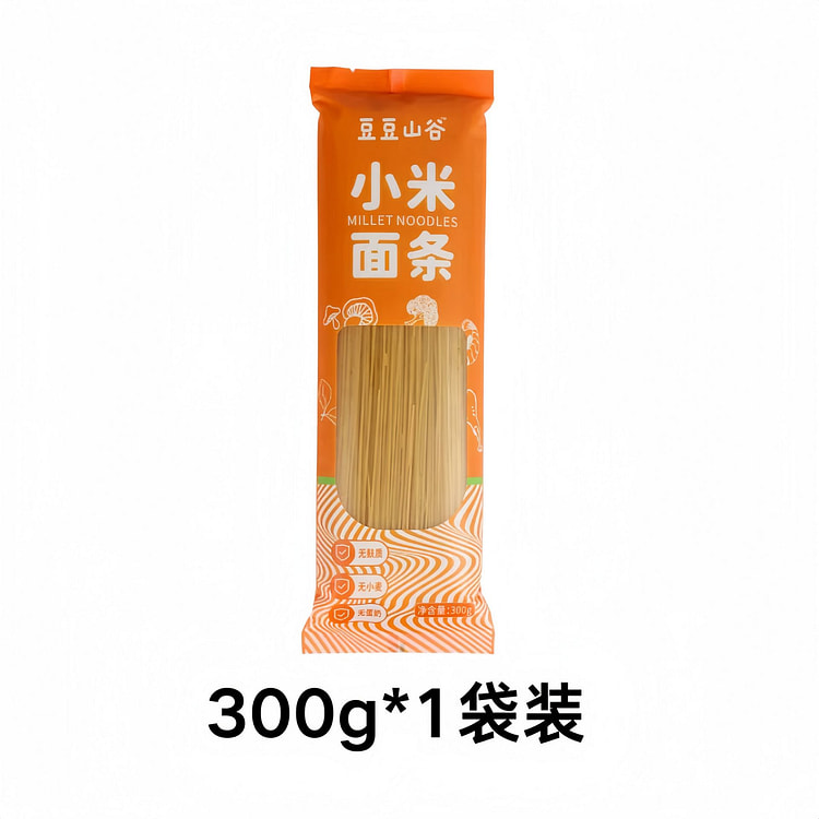 无麸质纯小米面条无小麦防面粉过免敏低脂300g 300 克
