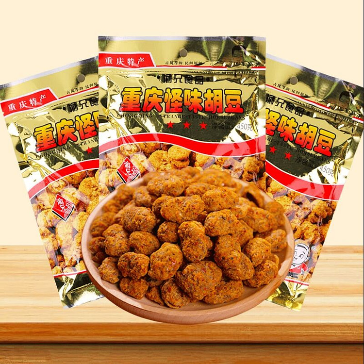 重庆老字号特产渝兄怪味胡豆麻辣味65克*3袋 195 克