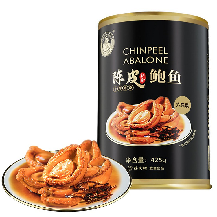陈皮村吴村长 10年新会陈皮鲍鱼即食罐头 6只装425g