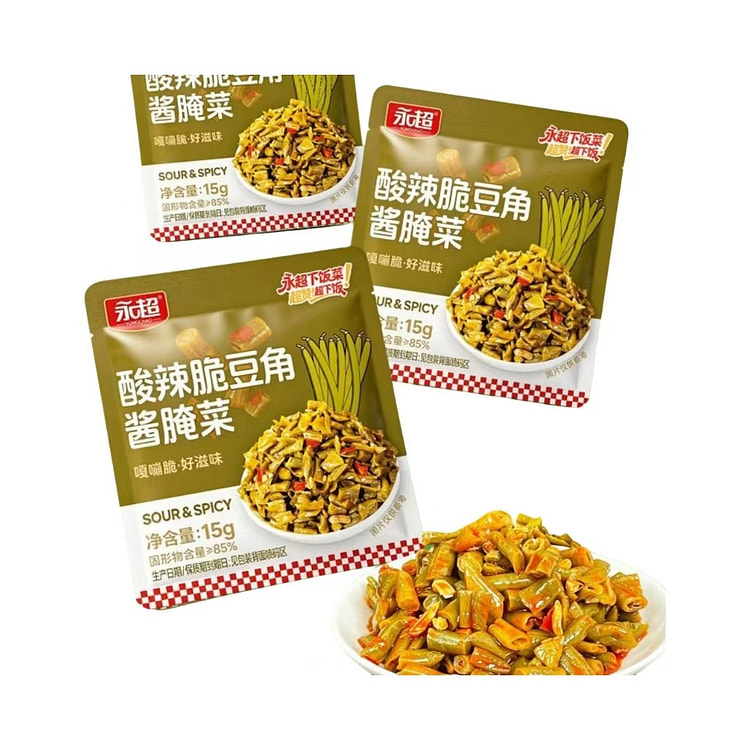 15g*2 bags of sour and spicy crispy green beans 30 g