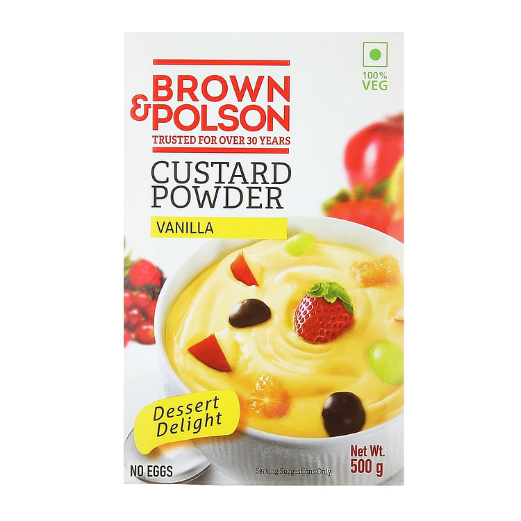Brown & Polson Custard Powder (Vanilla) 500 Gram 1 pack