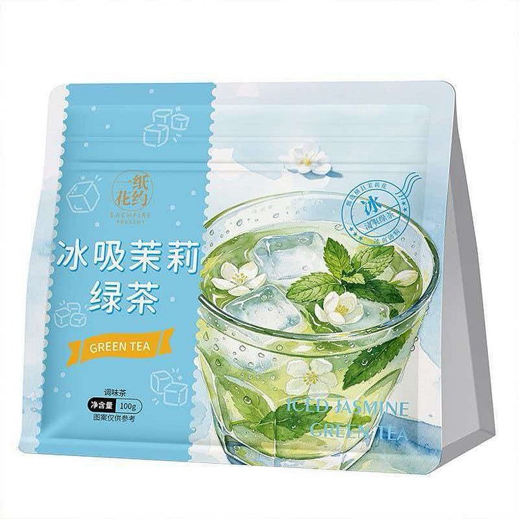 一纸花约冰吸茉莉绿茶100g冷泡茉莉花清凉饮 100 克