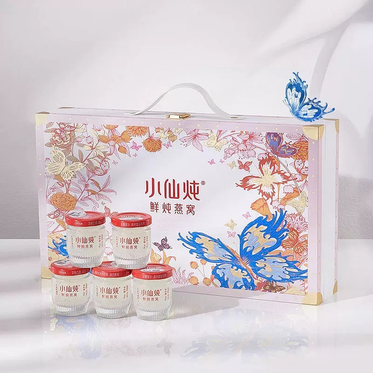 小仙炖鲜炖燕窝礼盒40g*5瓶低糖滋补营养品鲜炖