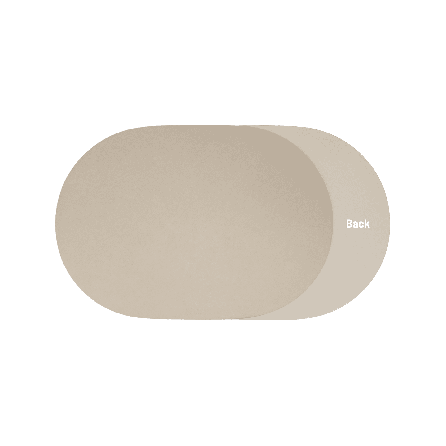 Le’enmi Oval Double-Sided Leather Tray – Beige / Large 1 each