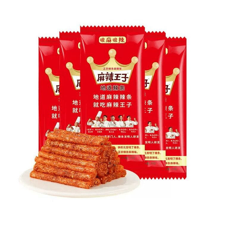麻辣王子 辣条湖南特产很麻很辣口味 18g*5包 90 克