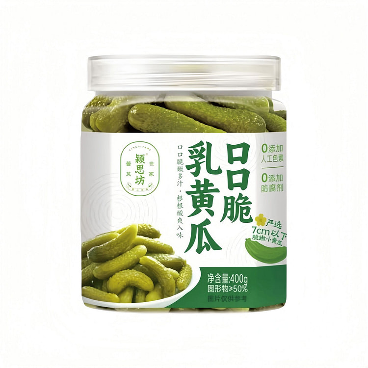 颍思坊 口口脆乳黄瓜酸甜酱瓜 400g*1罐 400 克