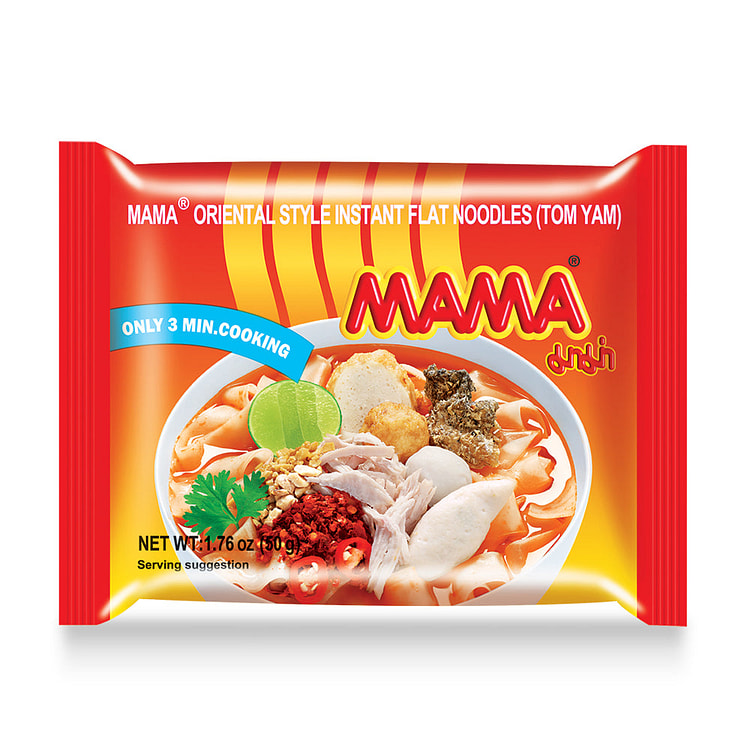 Mama Instant Flat Noodles Tom Yam Flavor 1 each