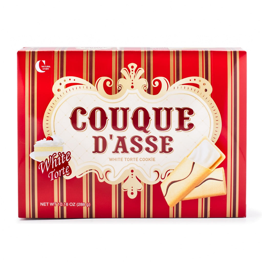 Biscoitos Couque D'Asse White Torte Crown Snack Coreano 288 grama(s)