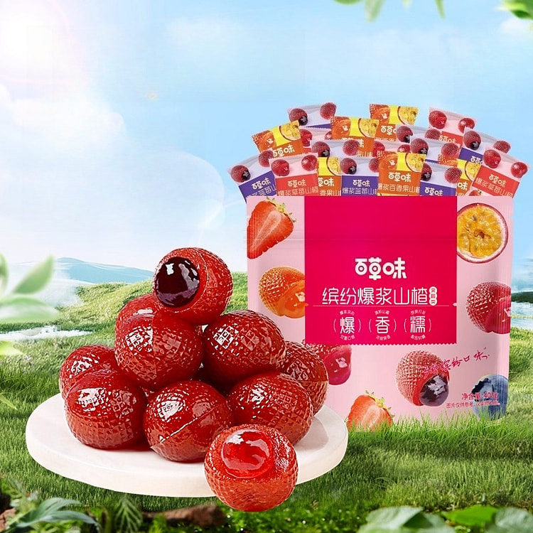 Baicaowei Colorful Bursting Hawthorn 408g*1 bag 408 g