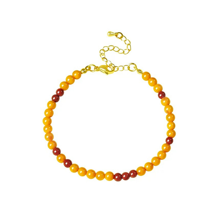 Amber Chicken Oil Yellow Honey Wax Hand String 4mm 1 box