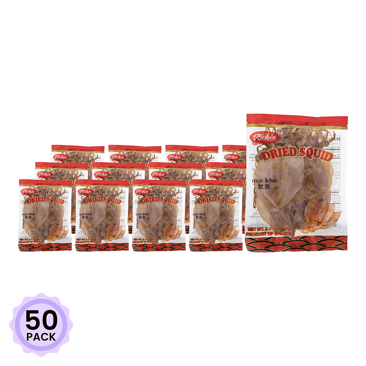 Richin 去皮鱿鱼干 3.5 盎司*50 包