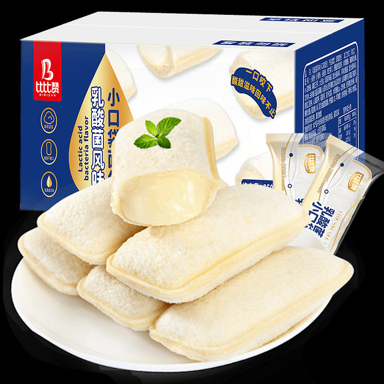 比比赞乳酸菌小口袋面包 0反式脂肪酸乳酸菌味小口袋250g 约10袋