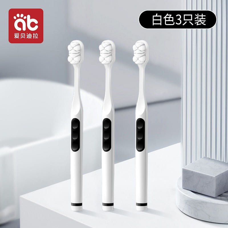 3 8 soft-bristled adult toothbrushes 3 each