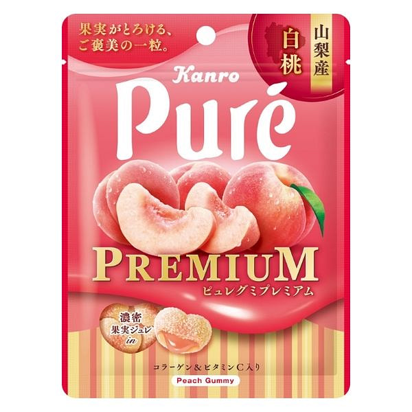 カンロピュレグミプレミアム山梨産白桃 54g