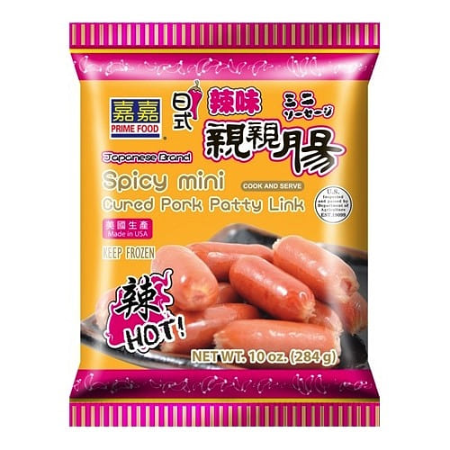 Prime Food Spicy Mini Cured Pork Patty Link, Frozen 284 g