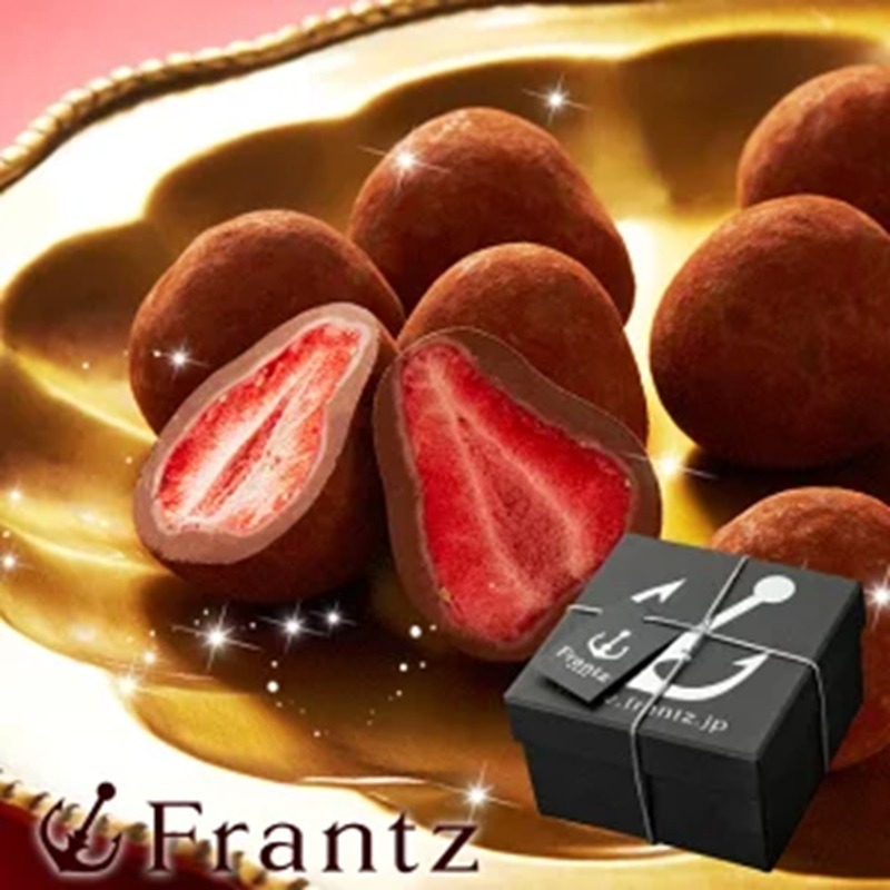 日本直邮神户Frantz可可巧克力草莓夹心90g 1 盒