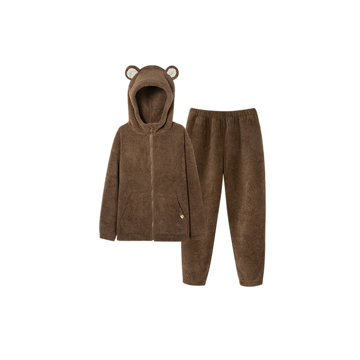 Ubras Bear Plush Lounge| Panda Coral Plush Home Fur Couple Thick Fluffy Lounge-Brown-L 220 g
