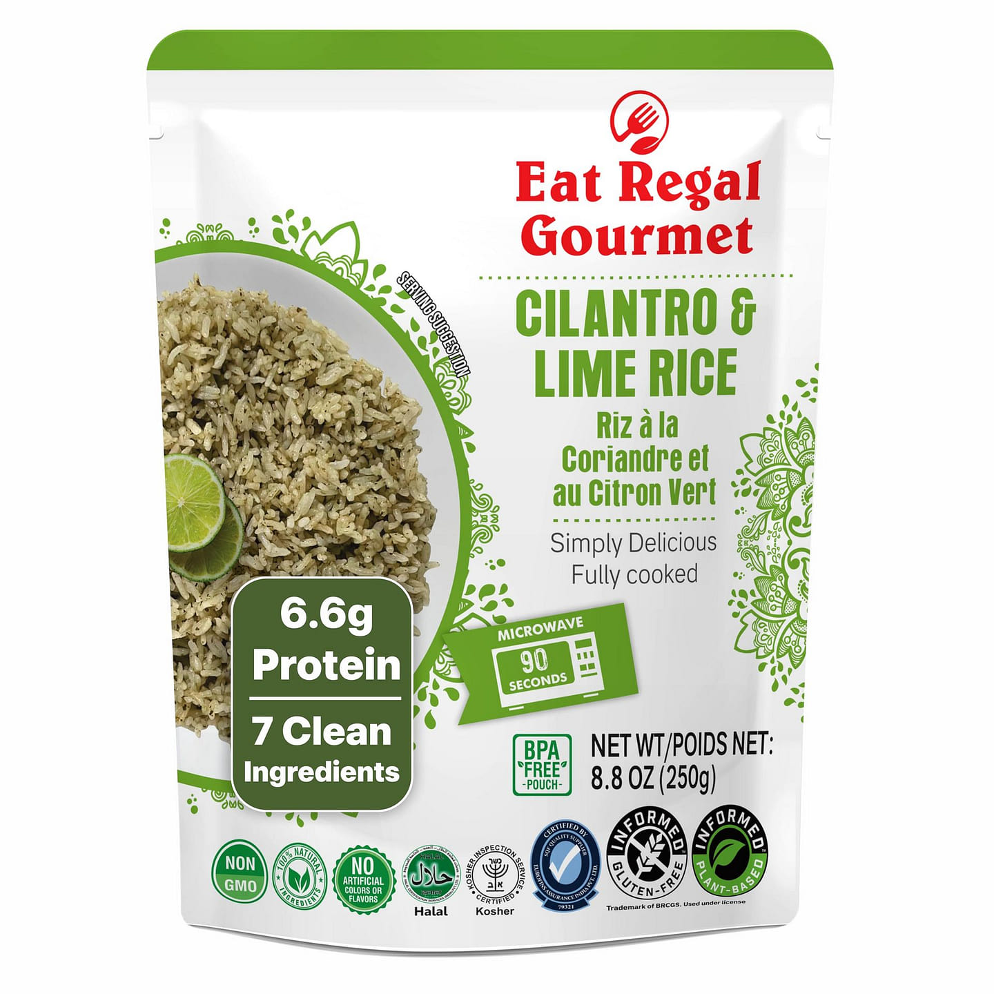 Eat Regal Cilantro & Lime Rice Pack of 12 8.8 oz