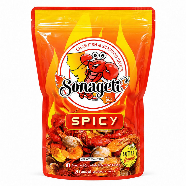 Sonageti Crawfish & Seafood Sauce-Spicy 26 oz
