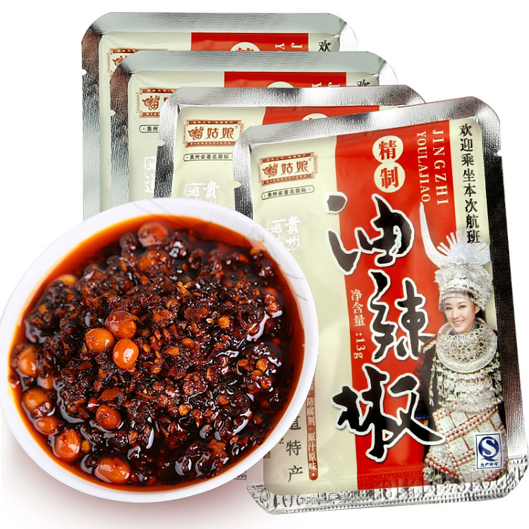 贵州特产 苗姑娘航空红油辣椒酱 13g*5袋