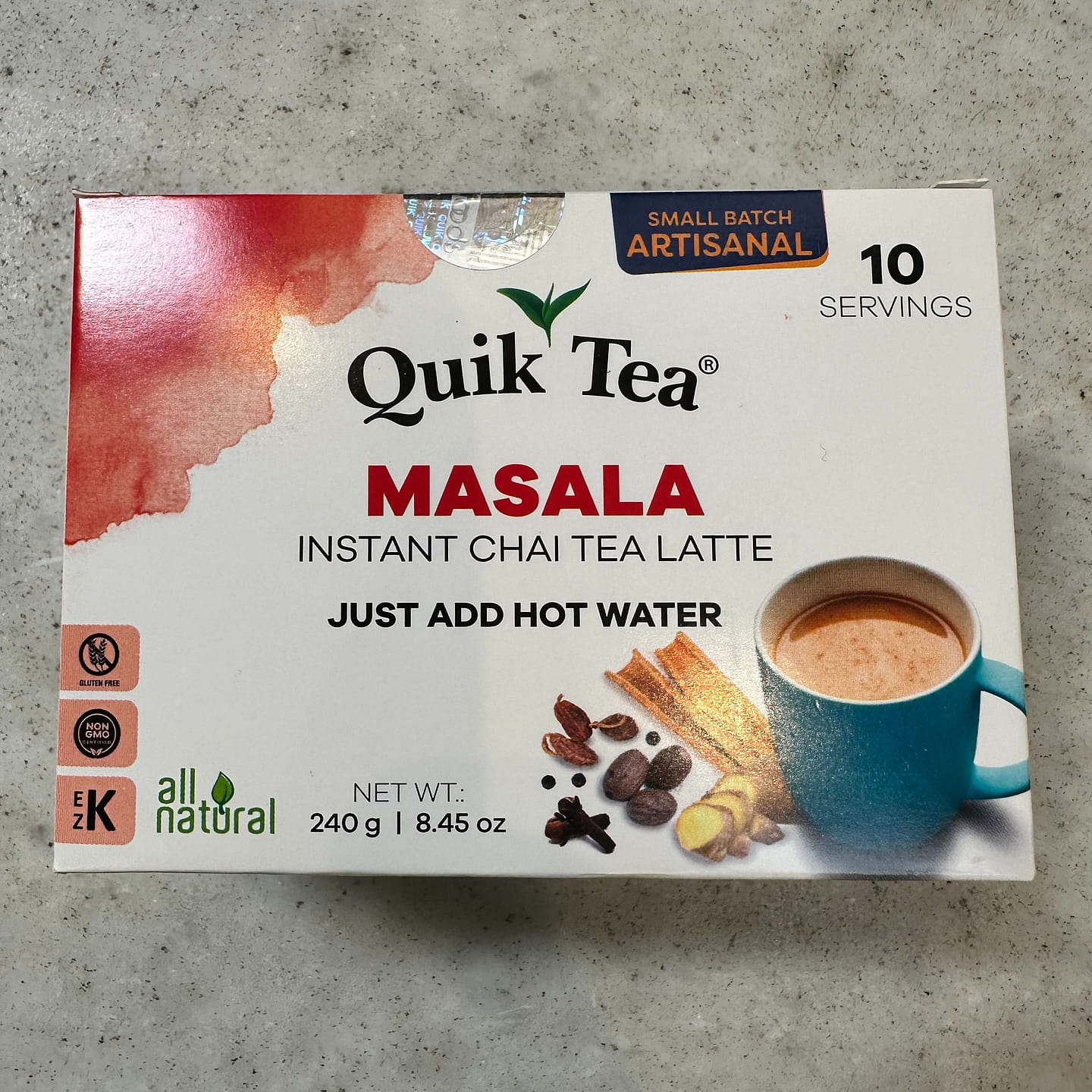 Quick Tea Masala Chai Instant 10 count