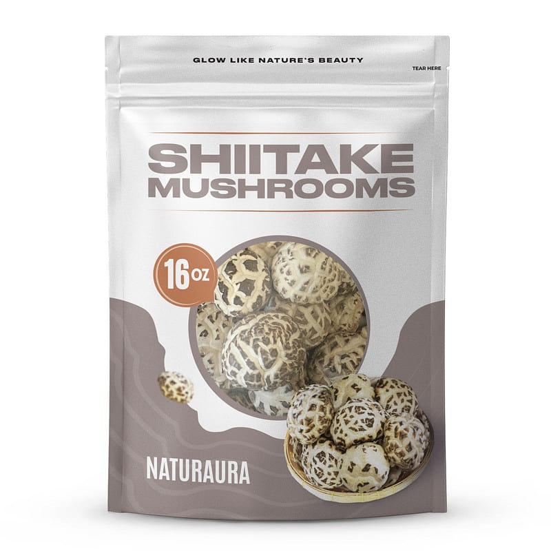 NATURAURA - 16 盎司优质大白花干香菇 16 盎司
