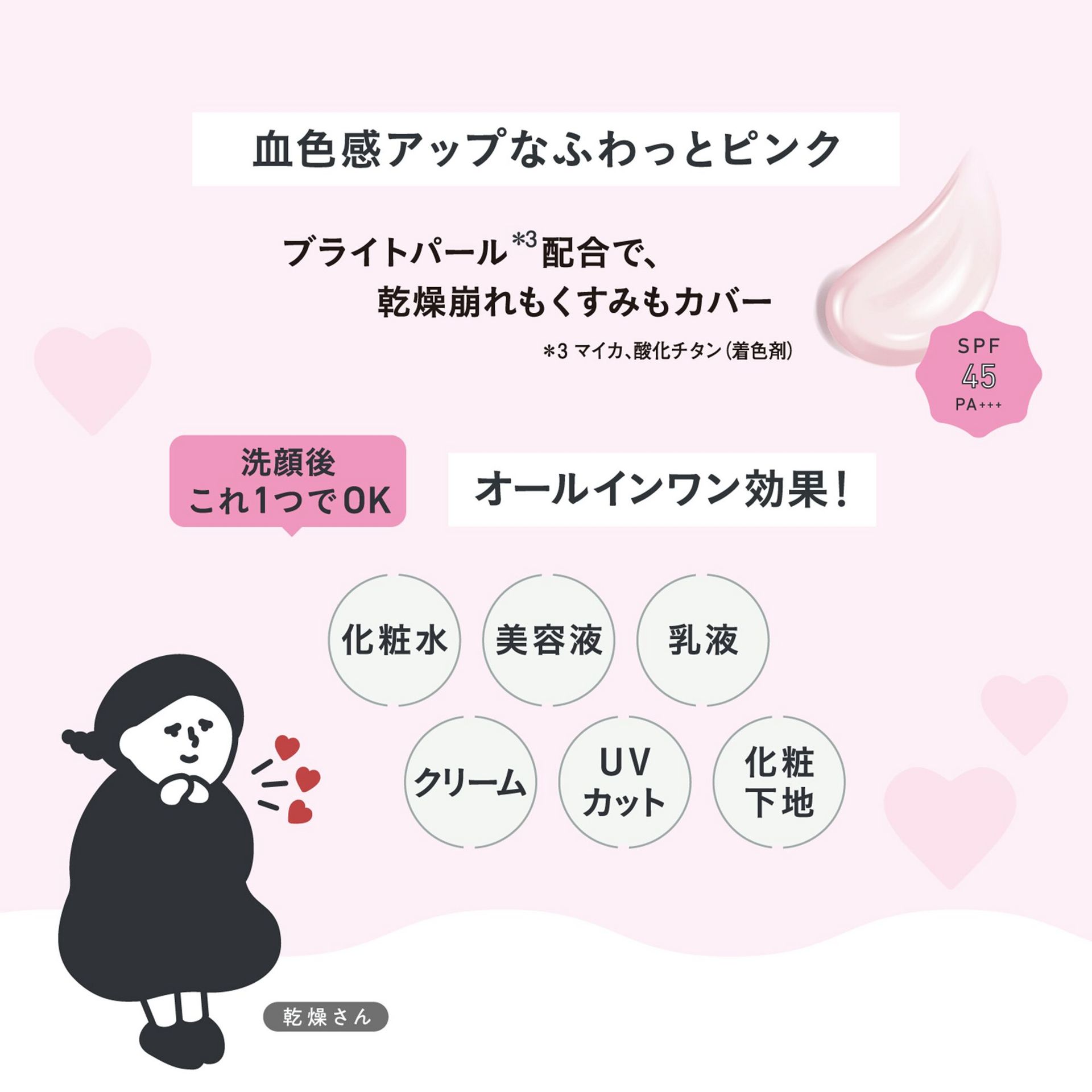 乾燥さん 保湿力 スキンケア下地 スウィートピンク 30g 1 個 - Weee!