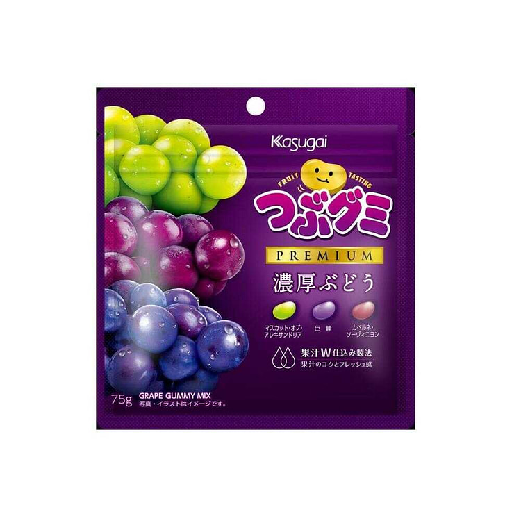Kasugai 3-Flavor Mixed Grape Flavored Gummy 75g 1 each