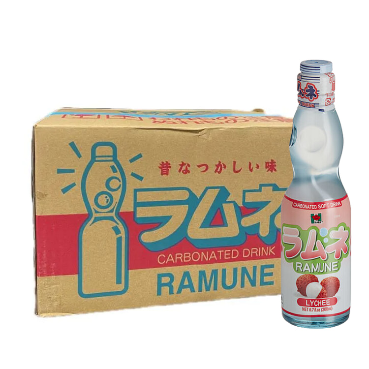 Hana 荔枝苏打水 6.7 盎司 24 瓶装