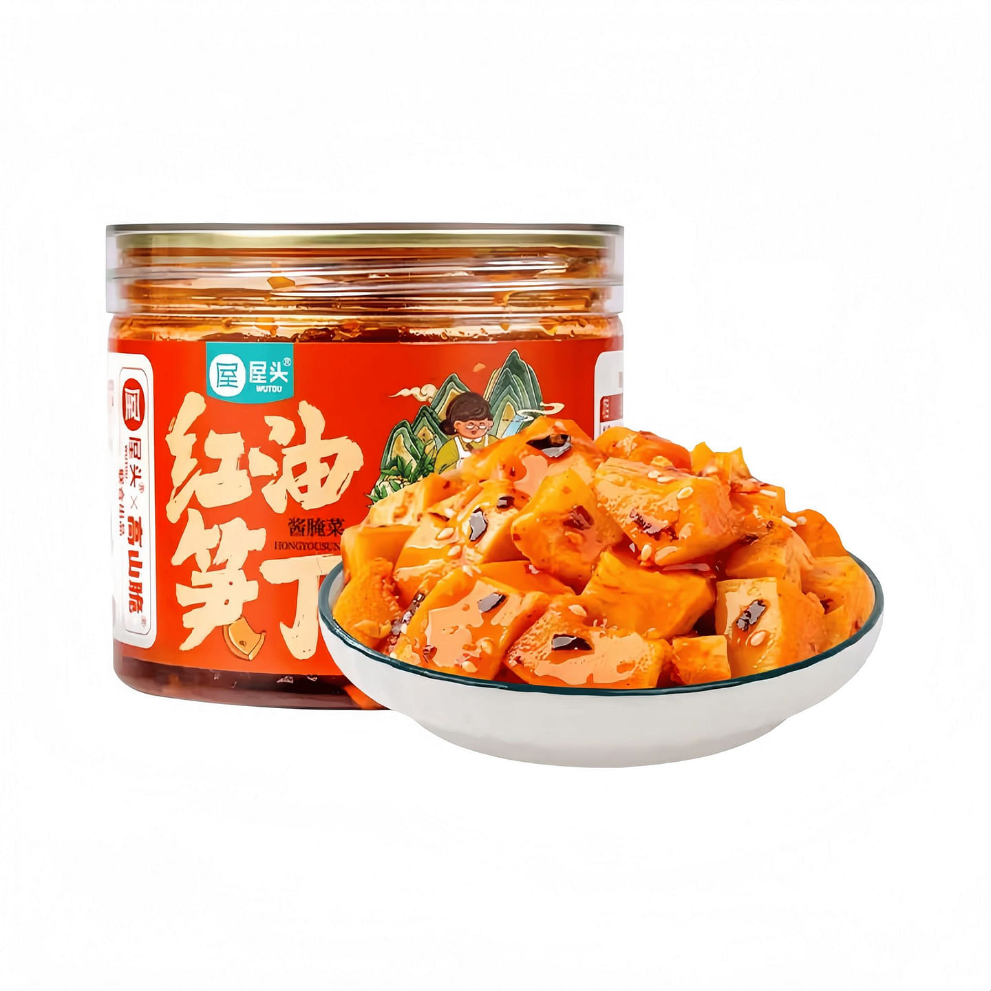 Red oil bamboo shoots 210g*1 jar 210 g