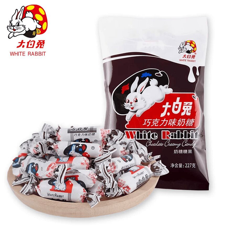 White rabbit chocolate flavor milk candy 227g 227 g