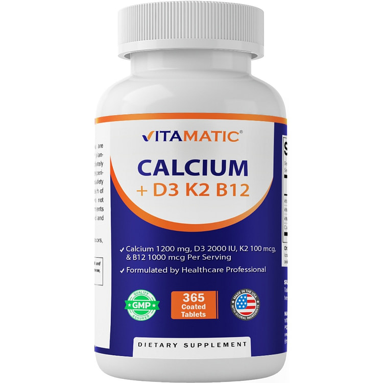 Vitamatic Calcium D3, K2 & B12 - 365 Tablets