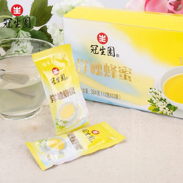 【中华老字号 冠生园】 洋槐蜂蜜 便携条装 独立装 12g*32条*1盒 共