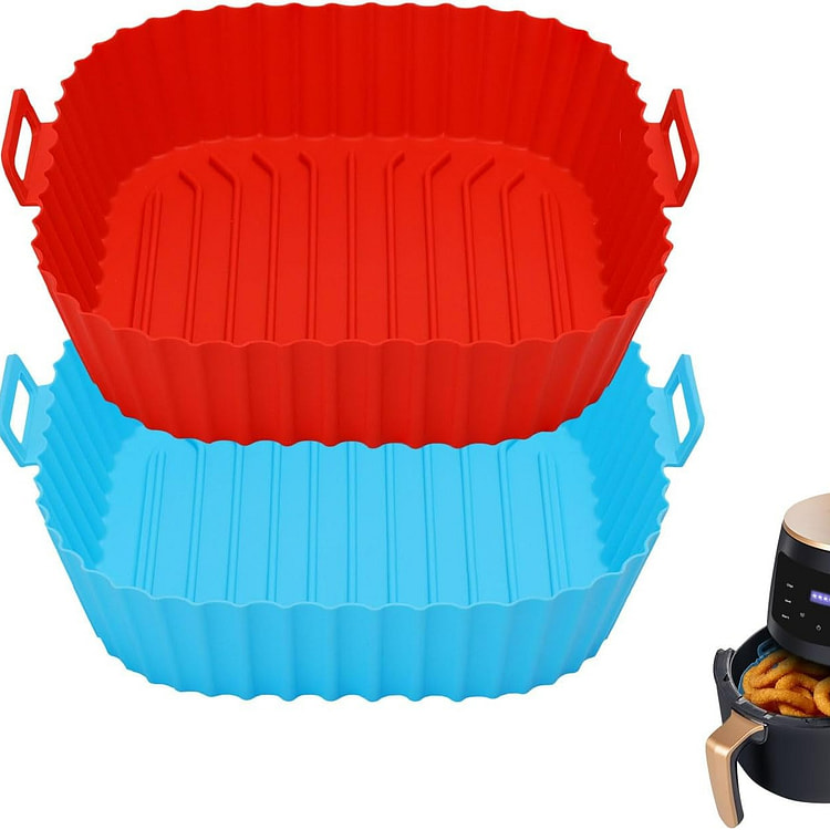 2-Pack Silicone Air Fryer Liners, Square Air Fryer