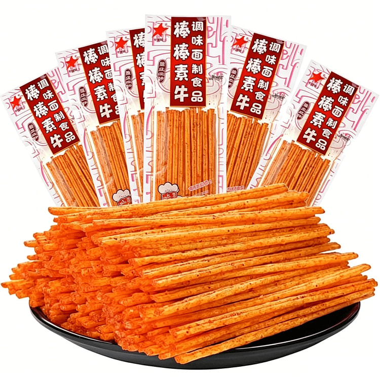 李星星 棒棒牛辣条大辣棒面筋 6包约108g 1 份