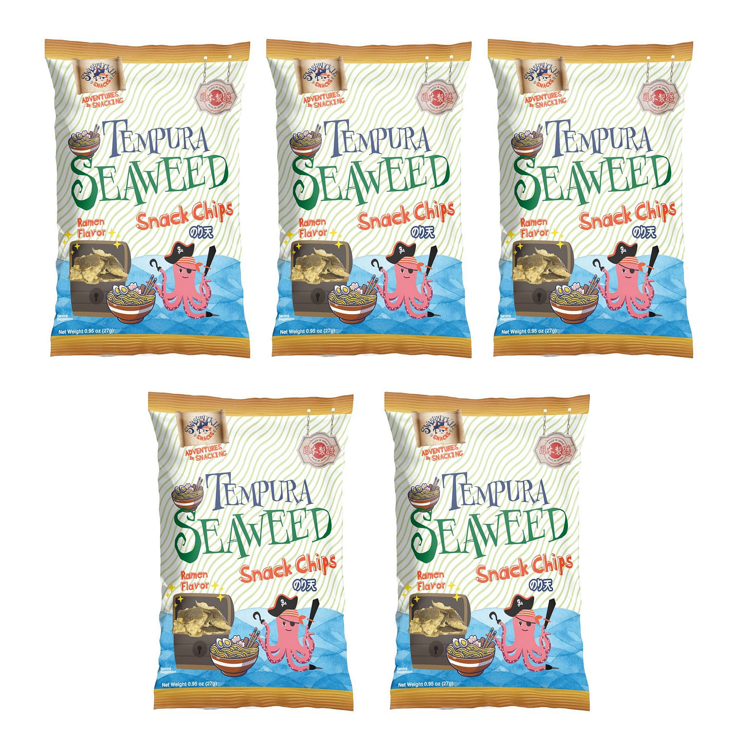 Seaweed Snack Chips Ramen Flavor 0.95oz x 5 4.75 oz