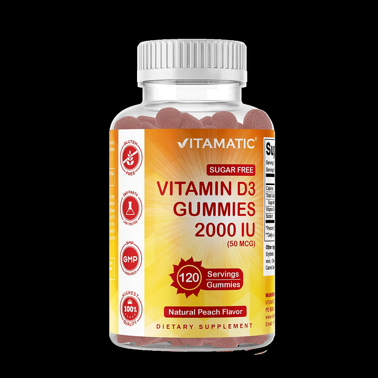 Sugar Free Vitamin D3 2000 IU - 120 Gummies