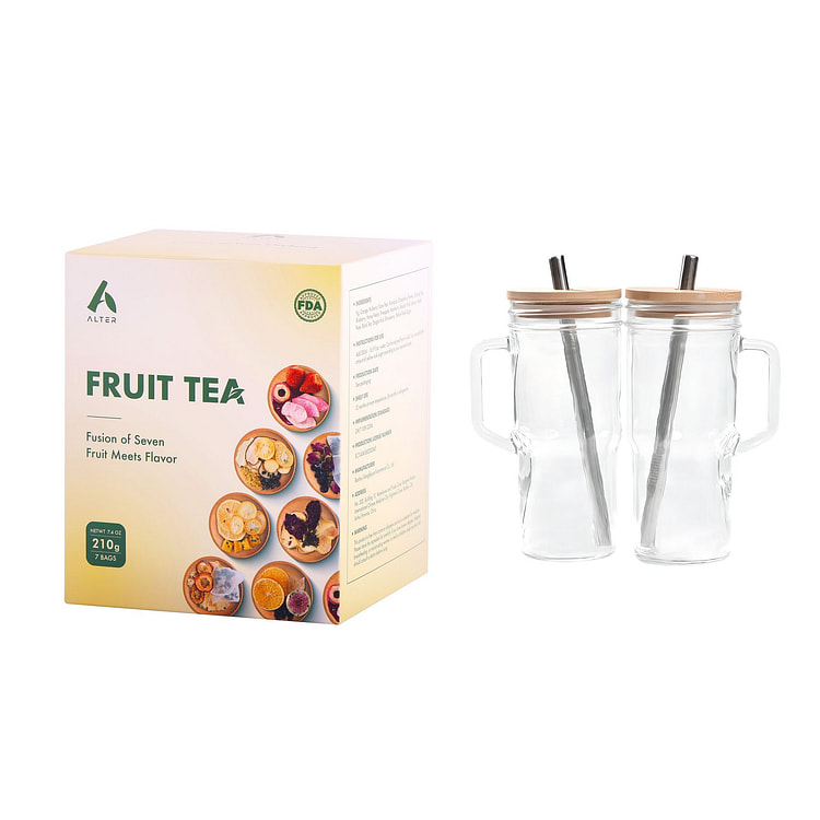 ALTER Dried Fruit & Flower Tea+Glasses Tumbler*2